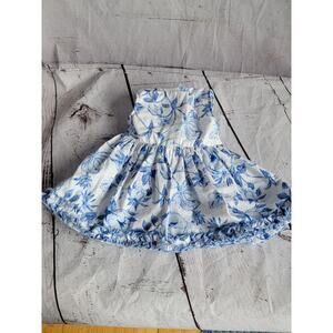 Blue White Floral 18 In Doll Dress Outfit Handmade?